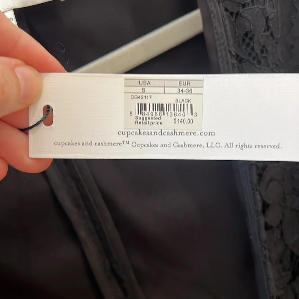 NWT Cupcakes and Cashmere Black Lace Tess Blazer Size Small - Picture 4 of 9